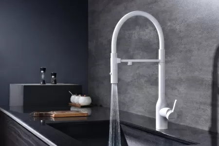 Смеситель для кухни Paulmark MAGNETO ONE Ma213188-WH, белый