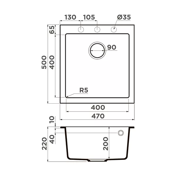 Кухонная мойка Omoikiri Bosen 47-WH Tetogranit белый 4993589