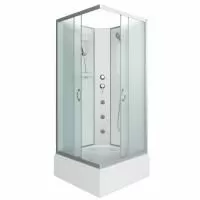 Душевая кабина Niagara Classic NG-1108-14BKG (90х90х200) средний поддон(26см),стекло матовое,4 места с полкой