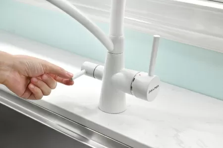 Смеситель для кухни Paulmark SIЕGEN Si213111-431TW, белый матовый полностью