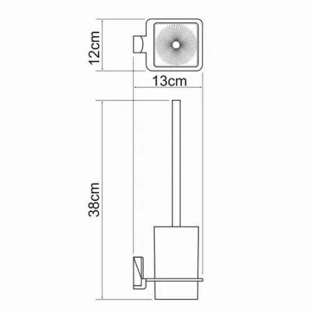 Комплект аксессуаров для ванной комнаты WasserKRAFT Leine (держатель, щетка)