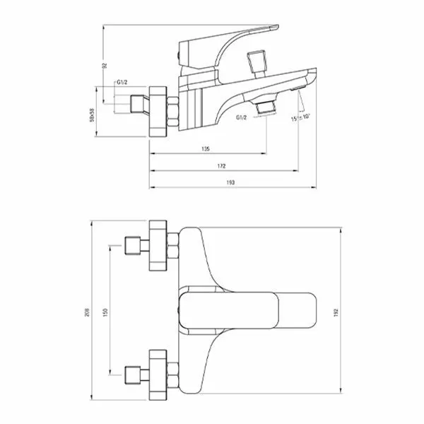 Смеситель для ванны Deante Hiacynt BQH_010M хром