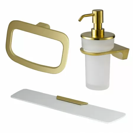 Комплект аксессуаров для ванной комнаты WasserKRAFT Aisch (держатель, дозатор, полка)