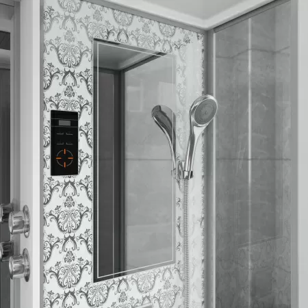 Душевая кабина Niagara Luxe NG-7713WR (82x120х215) низкий поддон(15см),дверь раздвижная,стенки серебро