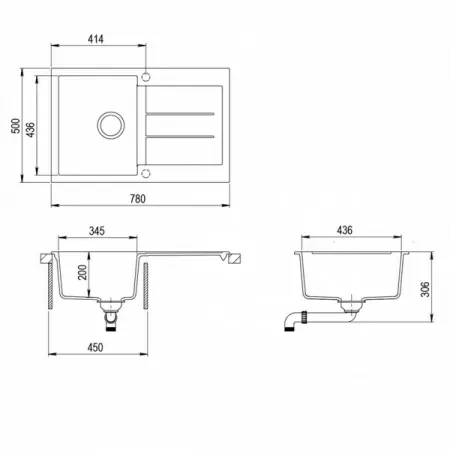 Кухонная мойка Aquasanita Tesa SQT 101 AW (ora 112)