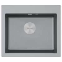 Мойка Paulmark KANTE 60 PM106052-GRM 520х600х200 мм, IT-GRANIT, серый металлик