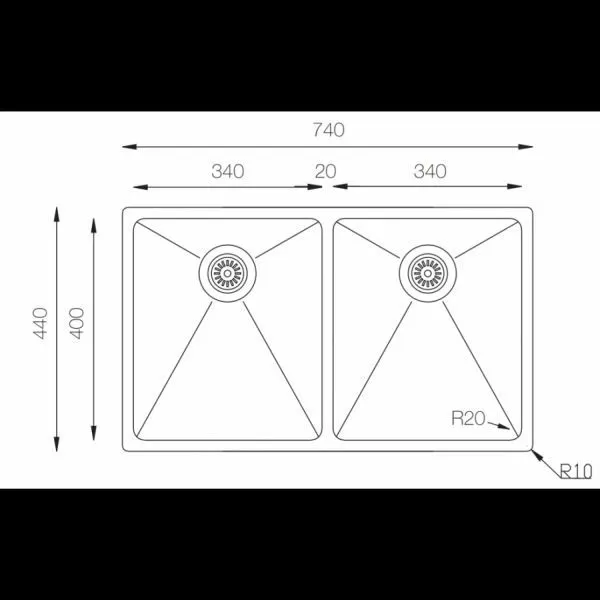 Кухонная мойка ZorG ZRE 7444 - 2