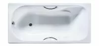 Чугунная ванна Универсал Сибирячка 180x80 с хром ручками