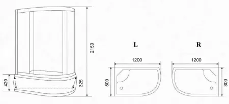 Душевая кабина PARLY EC1221L