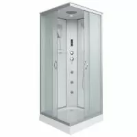 Душевая кабина Niagara Classic NG-1101-14F (90х90х215) низкий поддон(13см),стекло матовое,3 места с полкой