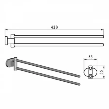 Полотенцедержатель поворотный Ravak CR 340.00