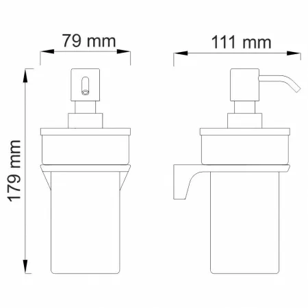 Комплект аксессуаров для ванной комнаты WasserKRAFT Aisch (держатель, дозатор, полка)