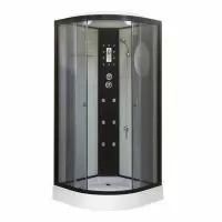Душевая кабина Niagara Ultra NG-1902-01 (100х100х220) низкий поддон(16см),черный,стекло тонированное,4 места