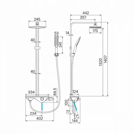 Душевая стойка IDDIS Alps ALPSB1Fi06