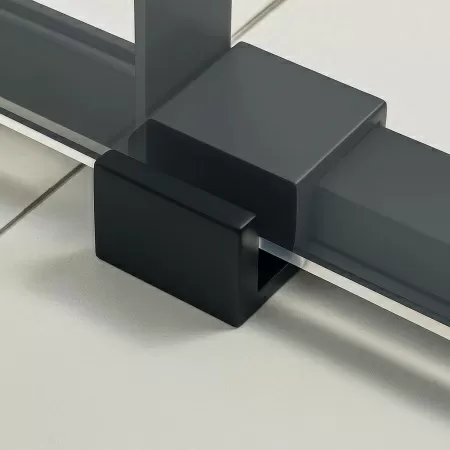 Timo Душевая дверь TDSS-140/03C-8L, раздвиж 1400*2000, проф черный, стекло проз 8 мм