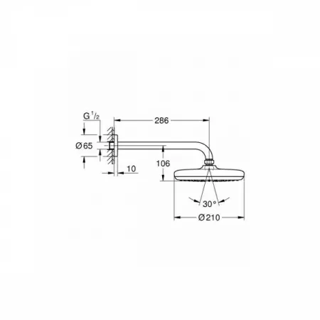 Верхний душ Grohe Tempesta 210 26411000