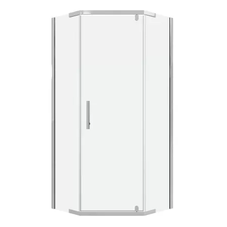 Душевое ограждение Niagara Eco NG-1010-14D (100х100х190) трапеция,распашное,хром,стекло прозрачное,1 место
