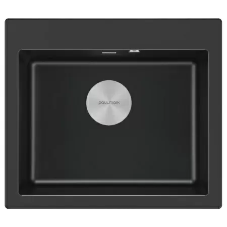 Мойка Paulmark KANTE 60 PM106052-BLM 520х600х200 мм, IT-GRANIT, черный металлик
