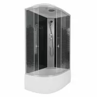 Душевая кабина Niagara Eco NG-7510-14R BLACK (120х80х215) высокий поддон(40см),стекло мозаика,4 места