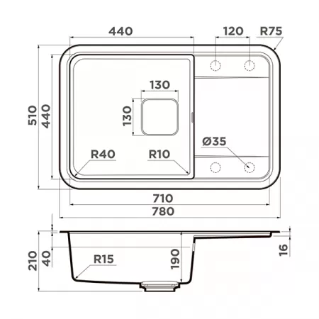 Кухонная мойка Omoikiri Tasogare 78-MA Artgranit марципан 4993745