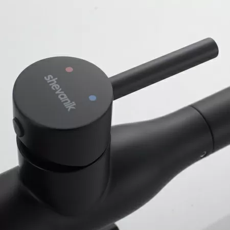 Смеситель для кухни с гибким изливом и подключением фильтра Shevanik S378H, черный