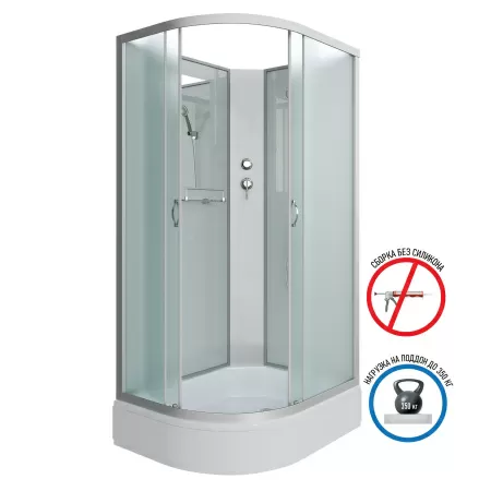 Душевая кабина Niagara Classic NG-2310-14RG (120х80х215) высокий поддон(40см),стекло матовое