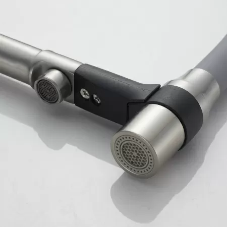 Смеситель для кухни с гибким изливом и подключением фильтра Shevanik S378L, сатин