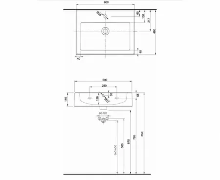 Умывальник Kolo Twins L51160000 60 см