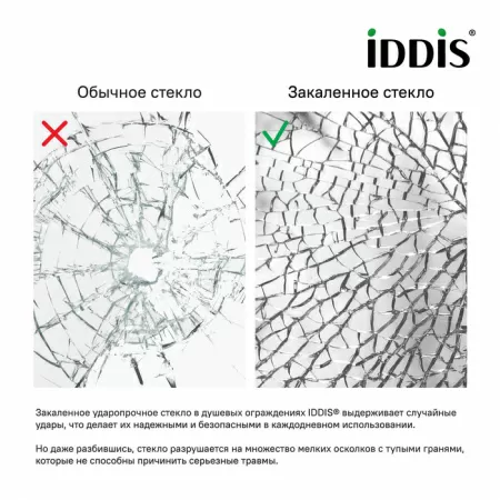 Душевая перегородка IDDIS Slide SLI8BS1i23 Walk In 100x195, черный