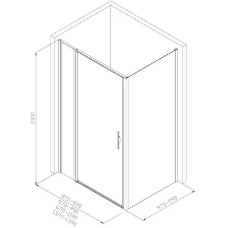 Душевой уголок Allen Brau Priority 100x100 3.31029.BA + 3.31047.BA серебро браш