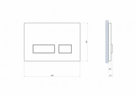 Кнопка смыва Cersanit MOVI 63527 пластик черный матовый