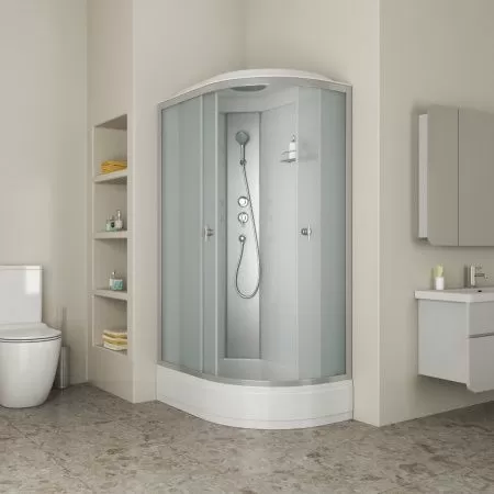 Душевая кабина Niagara Eco E120/80/26L/MT (120х80х215) средний поддон(26см),стекло матовое,4 места