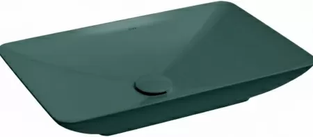 Раковина ISVEA SistemaY Clear накладная 600*377*127 цвет изумрудный матовый 10SY50060SV-2P