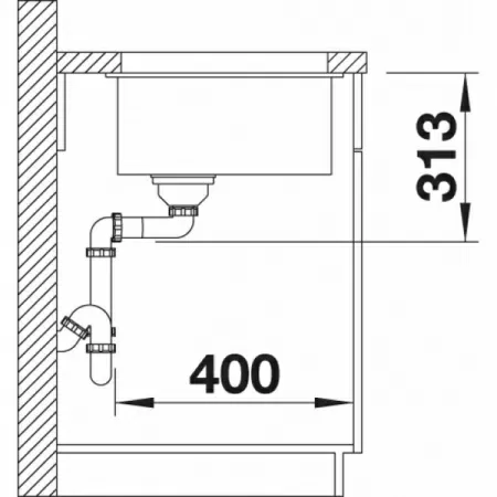Кухонная мойка Blanco SUBLINE 500-U SILGRANIT отводная арматура InFino Алюметаллик