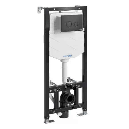 Система инсталляции для унитазов c клавишей смыва WasserKRAFT Aller 10TLT.010.ME.MB01 черный матовый