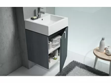 Тумба под умывальник Kolo Twins 89485000 50 см, с дверцей, черный матовый