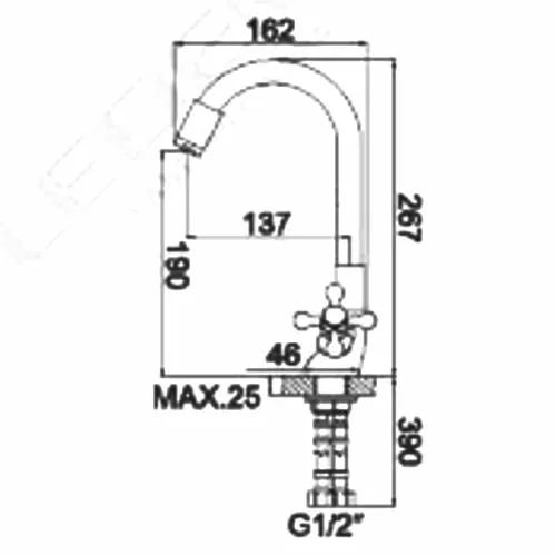 Смеситель для мойки с гибким изливом Ledeme L1319-3