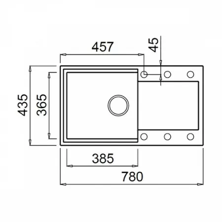 Кухонная мойка Elleci Easy 290 G51 Avena LGY29051