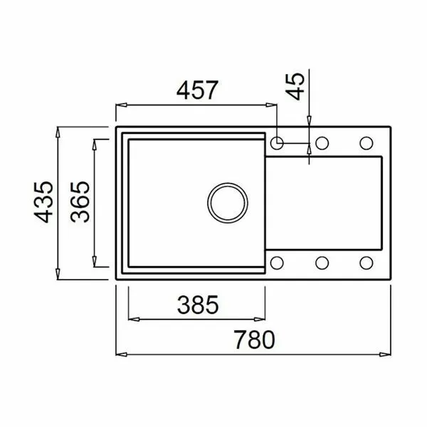 Кухонная мойка Elleci Easy 290 G40 Full Black LGY29040