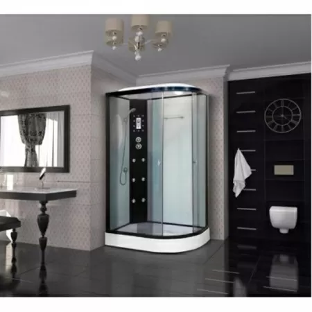 Душевая кабина Niagara Ultra 120x80 NG-1903-01L низкий поддон, стекло тонированное, профиль черный, левая