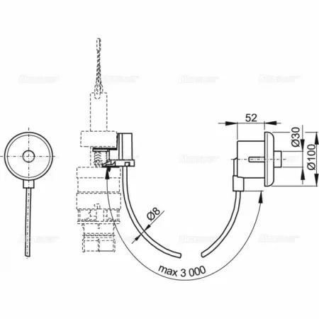 Кнопка смыва AlcaPlast MPO10 хром глянцевый