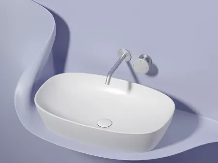 Умывальник чаша накладная овальная Ceramicanova Element 600*380*138мм, Белый матовый, CN6049MW