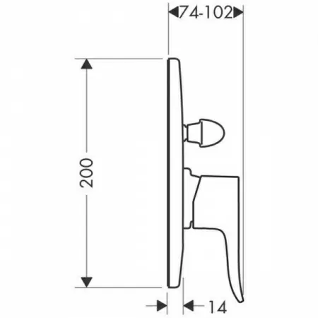 Смеситель для ванны с душем Hansgrohe Metris 31484000