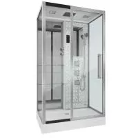 Душевая кабина Niagara Luxe NG-7713WL (82x120х215) низкий поддон(15см),дверь раздвижная,стенки серебро