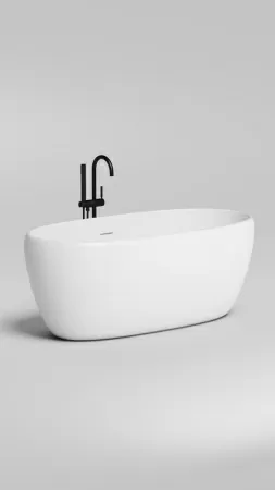 Ванна отдельностоящая Salini LUCE 170x85, S-Stone, матовый белый 100121M
