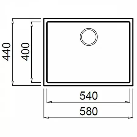 Кухонная мойка Elleci Quadra 110 Undermount G40 Nero LGQ11040BSO