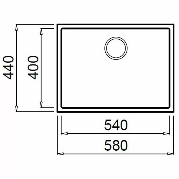 Кухонная мойка Elleci Quadra 110 Undermount G54 Nero Pietra LGQ11054BSO