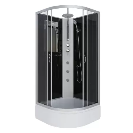 Душевая кабина Niagara Classic NG-3502-14BKTG (100х100х210) средний поддон(26см),стекло тонированное