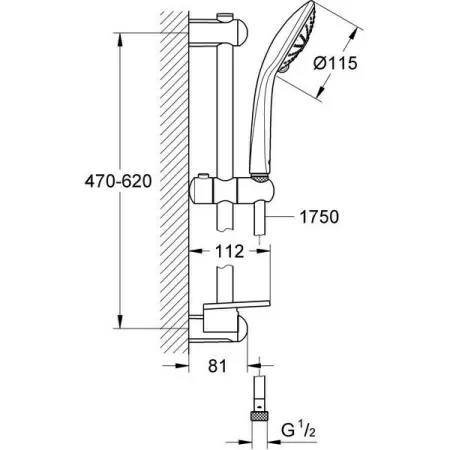 Душевой гарнитур Grohe Euphoria 110 Massage 27231001