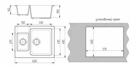 Кухонная мойка Gran-Stone GS 21 302 песочная